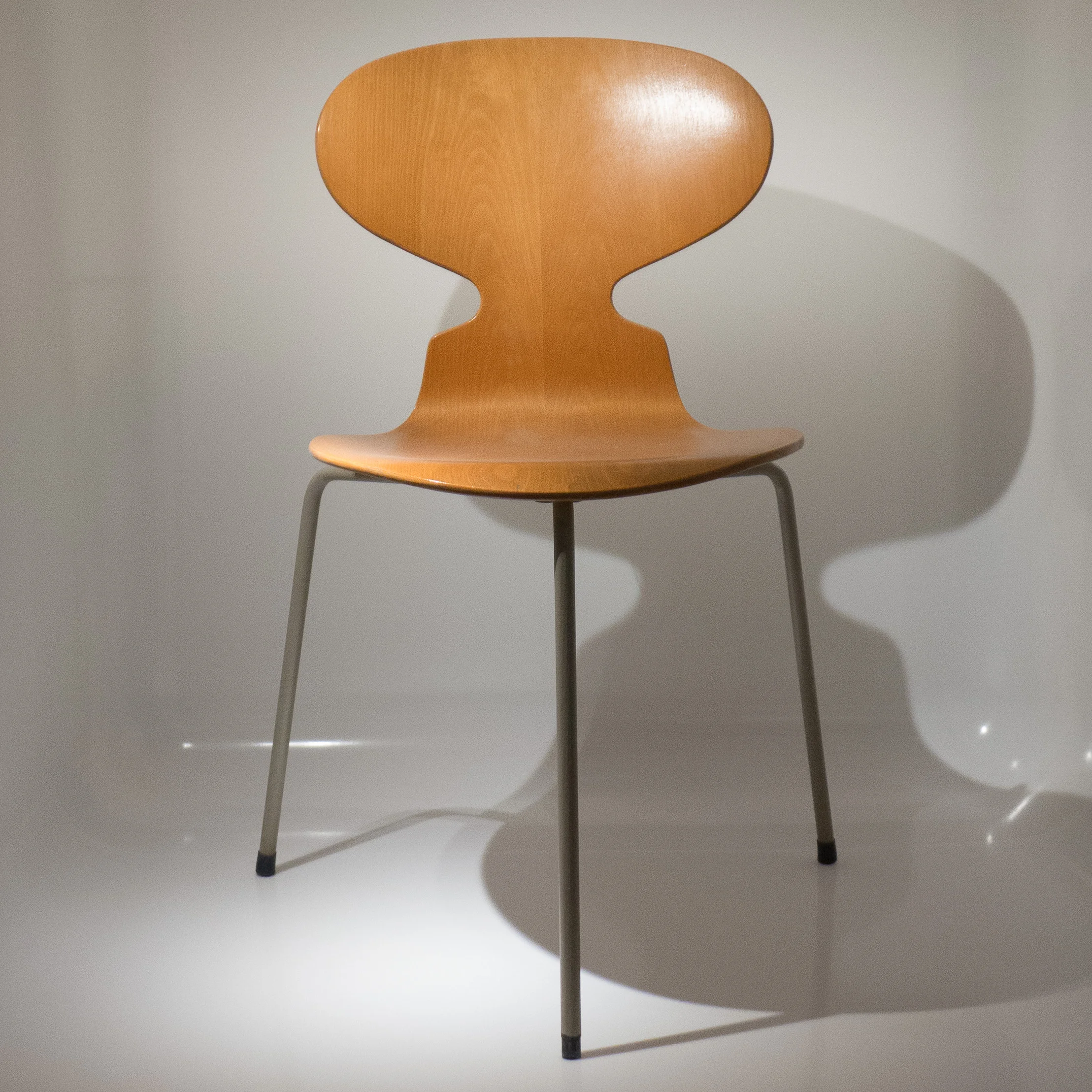 shell chairs in laminated wood by Arne Jacobsen — danish